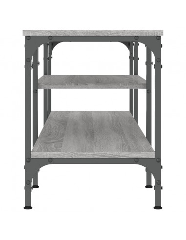 Mobile TV Grigio Sonoma 121x35x45 cm Legno Multistrato e Ferro