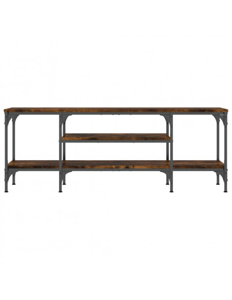 Mobile TV Rovere Fumo 121x35x45 cm in Legno Multistrato e Ferro