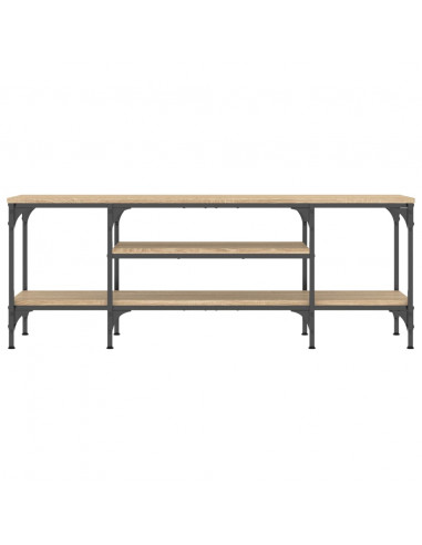 Mobile TV Rovere Sonoma 121x35x45 cm Legno Multistrato e Ferro