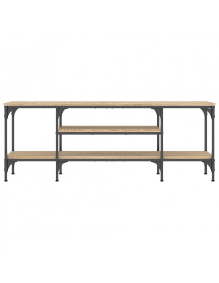 Mobile TV Rovere Sonoma 121x35x45 cm Legno Multistrato e Ferro