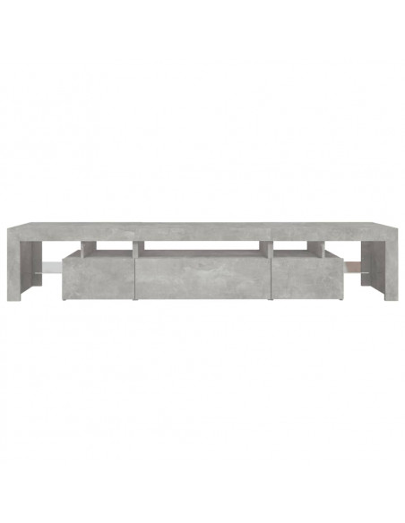Mobile Porta TV con Luci LED Grigio Cemento 215x36,5x40 cm