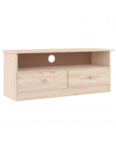 Mobile TV con Cassetti ALTA 100x35x41 cm Legno Massello di Pino 2