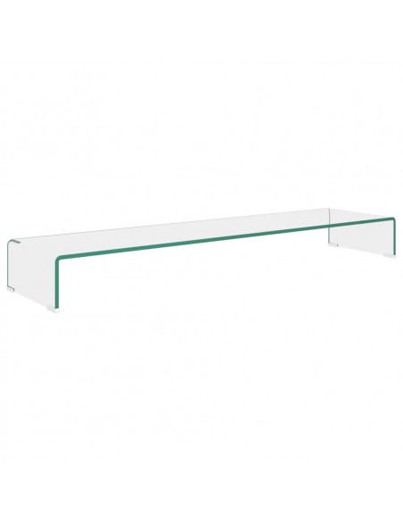 Mobile/Rialzo Porta TV in Vetro Trasparente 120x30x13 cm