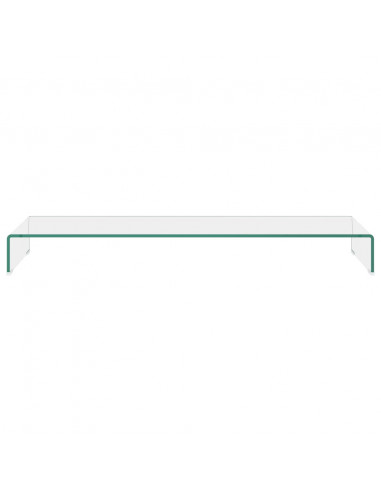 Mobile/Rialzo Porta TV in Vetro Trasparente 120x30x13 cm