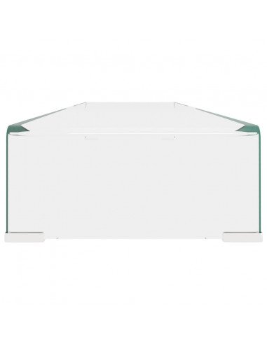 Mobile/Rialzo Porta TV in Vetro Trasparente 120x30x13 cm