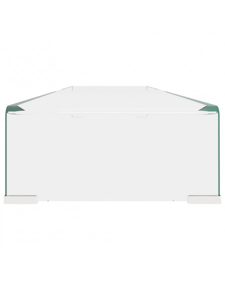 Mobile/Rialzo Porta TV in Vetro Trasparente 120x30x13 cm