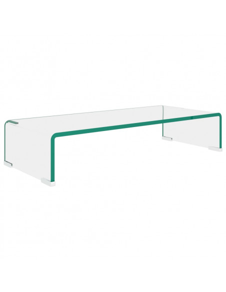 Mobile/Rialzo Porta TV in Vetro Trasparente 60x25x11 cm