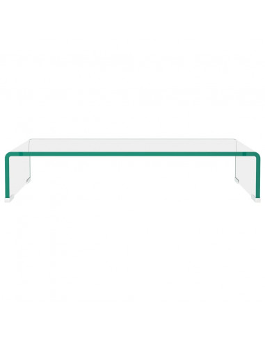 Mobile/Rialzo Porta TV in Vetro Trasparente 60x25x11 cm