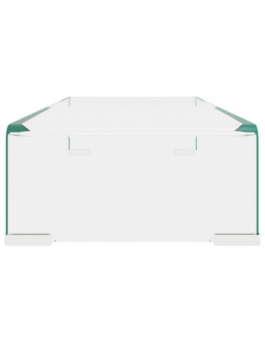 Mobile/Rialzo Porta TV in Vetro Trasparente 60x25x11 cm