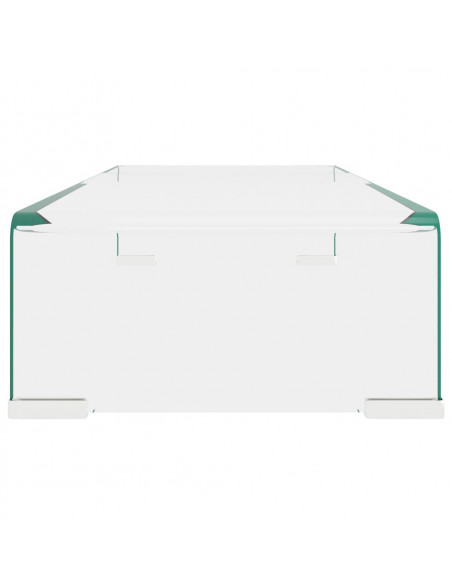 Mobile/Rialzo Porta TV in Vetro Trasparente 60x25x11 cm