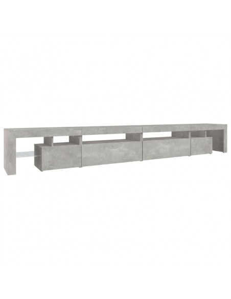 Mobile Porta TV con Luci LED Grigio Cemento 290x36,5x40 cm