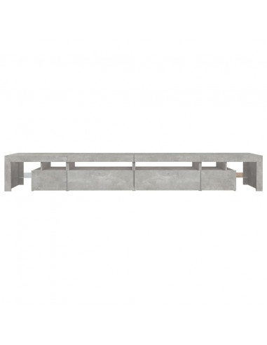 Mobile Porta TV con Luci LED Grigio Cemento 290x36,5x40 cm
