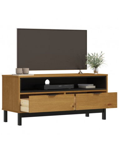 Mobile TV FLAM 110x40x50 cm in Legno Massello di Pino