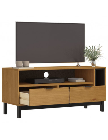 Mobile TV FLAM 110x40x50 cm in Legno Massello di Pino
