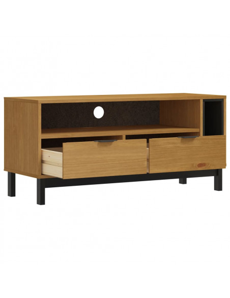 Mobile TV FLAM 110x40x50 cm in Legno Massello di Pino
