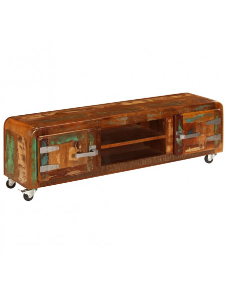 Mobile Porta TV 120x30x36 cm in Legno Massello di Recupero