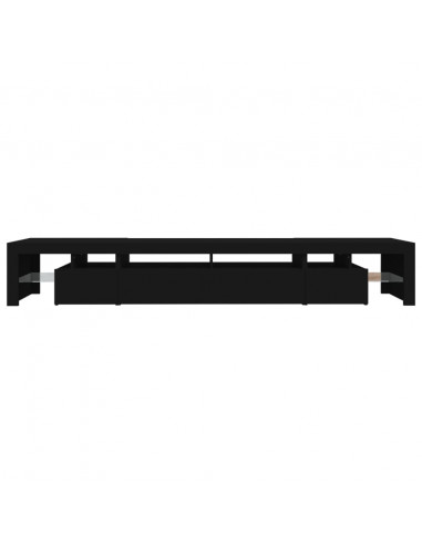 Mobile Porta TV con Luci LED Nero 260x36,5x40 cm