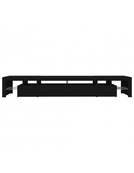 Mobile Porta TV con Luci LED Nero 260x36,5x40 cm
