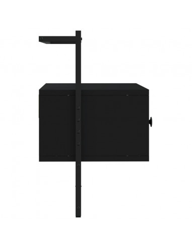 Mobile TV a Muro Nero 60,5x30x51 cm in Legno Multistrato