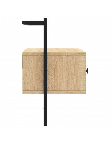Mobile TV a Muro Rovere Sonoma 60,5x30x51 cm Legno Multistrato