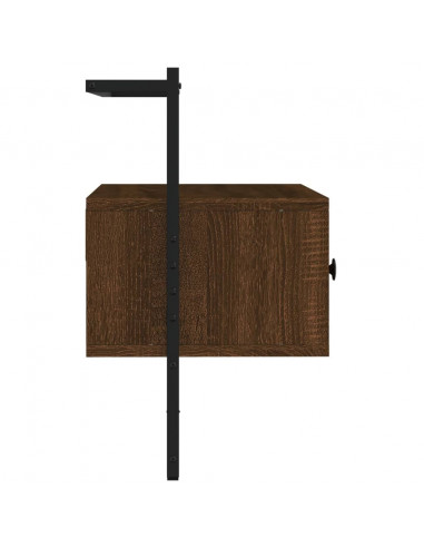 Mobile TV a Muro Rovere Marrone 60,5x30x51 cm Legno Multistrato