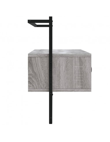 Mobile TV a Muro Grigio Sonoma 100,5x30x51 cm Legno Multistrato