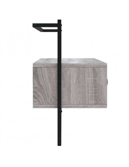 Mobile TV a Muro Grigio Sonoma 100,5x30x51 cm Legno Multistrato