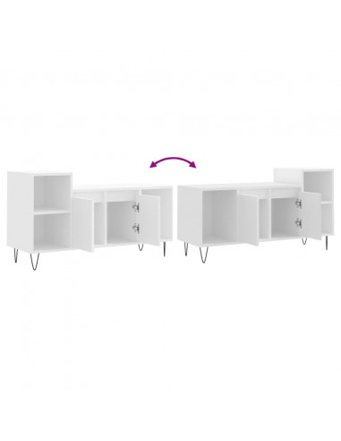 Mobile Porta TV Bianco 100x35x55 cm in Legno Multistrato