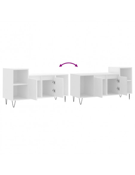 Mobile Porta TV Bianco 100x35x55 cm in Legno Multistrato