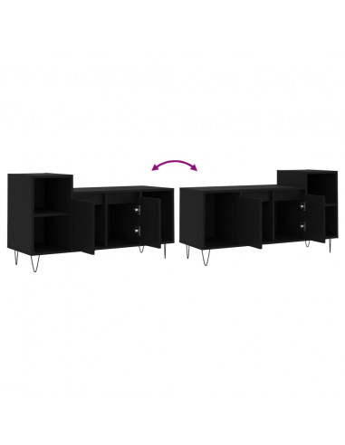 Mobile Porta TV Nero 100x35x55 cm in Legno Multistrato