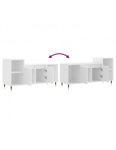 Mobile Porta TV Bianco 100x35x55 cm in Legno Multistrato