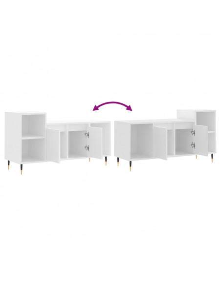 Mobile Porta TV Bianco 100x35x55 cm in Legno Multistrato
