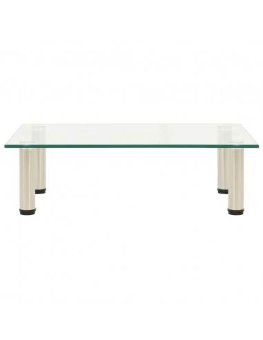 Mobile Porta TV Trasparente 60x35x17 cm in Vetro Temperato