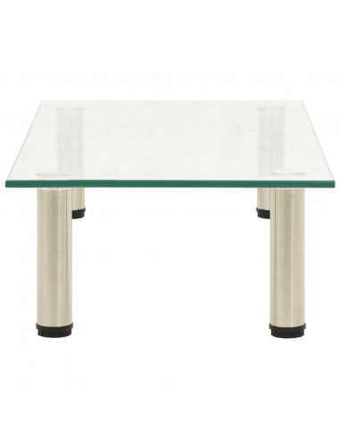 Mobile Porta TV Trasparente 60x35x17 cm in Vetro Temperato