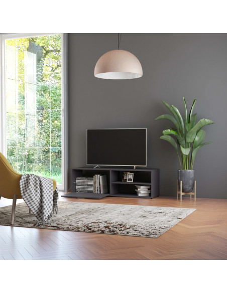 Mobile Porta TV Grigio 120x34x37 cm in Legno Multistrato
