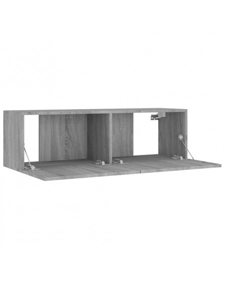 Set di Mobili Porta TV 4 pz Grigio Sonoma in Legno Multistrato