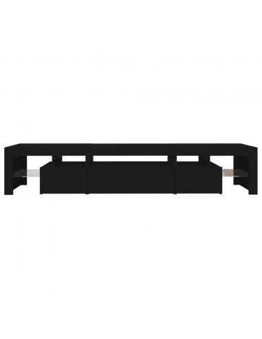 Mobile Porta TV con Luci LED Nero 215x36,5x40 cm