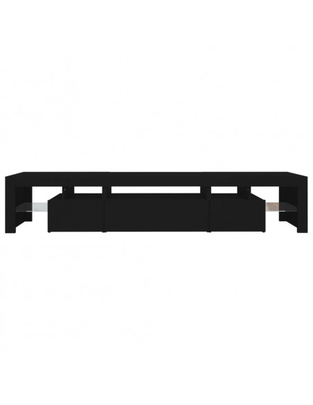 Mobile Porta TV con Luci LED Nero 215x36,5x40 cm