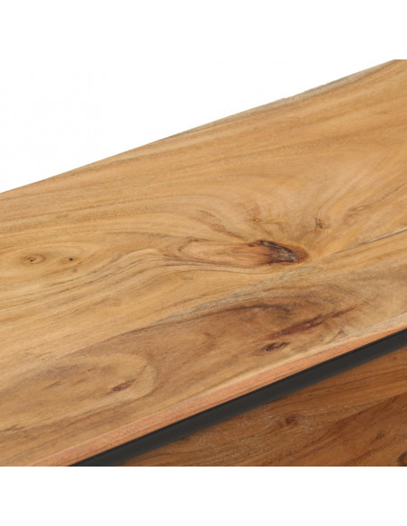 Mobile Porta TV 130x30x45 cm in Legno Massello di Acacia