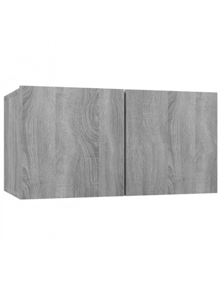 Set di Mobili Porta TV 4 pz Grigio Sonoma in Legno Multistrato