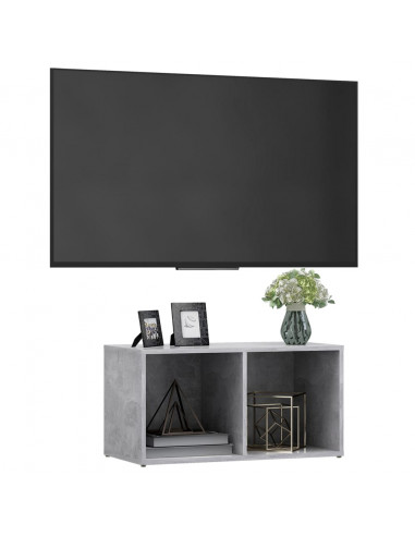 Mobile Porta TV Grigio Cemento 72x35x36,5 cm Legno Multistrato