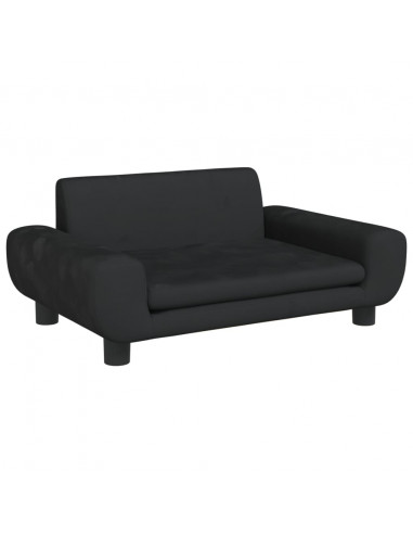 Lettino per Cani Nero 70x45x33 cm in Velluto