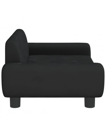 Lettino per Cani Nero 70x45x33 cm in Velluto