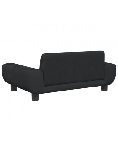 Lettino per Cani Nero 70x45x33 cm in Velluto