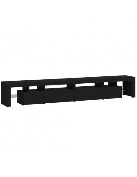 Mobile Porta TV con Luci LED Nero 260x36,5x40 cm
