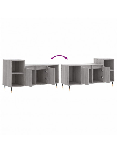 Mobile TV Grigio Sonoma 100x35x55 cm in Legno Multistrato