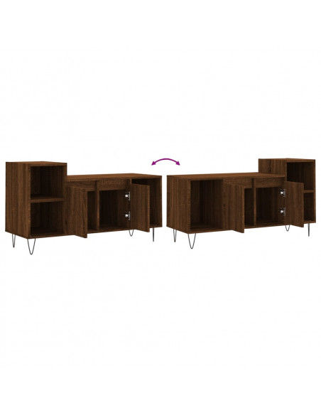 Mobile TV Rovere Marrone 100x35x55 cm in Legno Multistrato