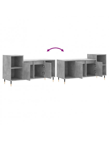 Mobile per TV Grigio Cemento 100x35x55 cm Legno Multistrato
