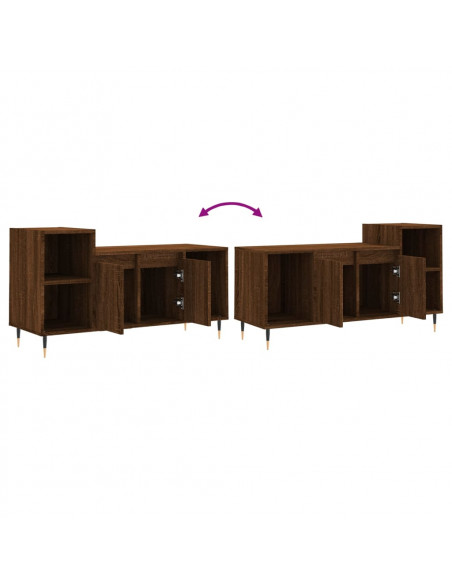 Mobile TV Rovere Marrone 100x35x55 cm in Legno Multistrato