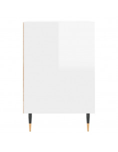 Mobile Porta TV Bianco Lucido 160x35x55 cm in Legno Multistrato 2